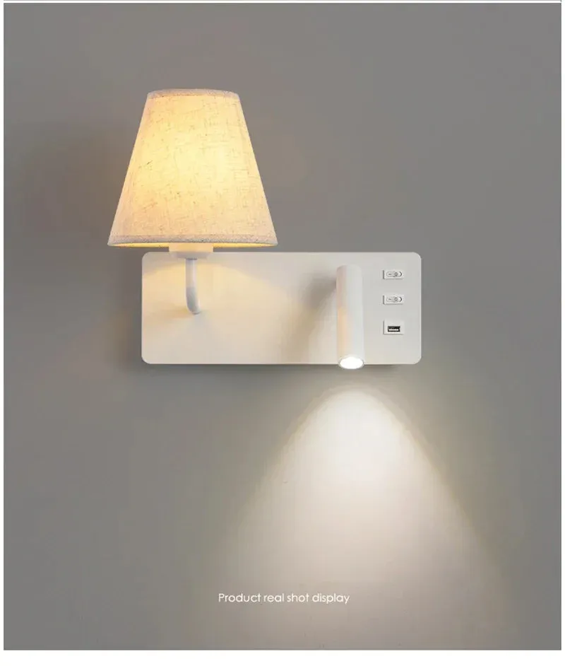 Parina Reading with USB Chargeable Wall Light