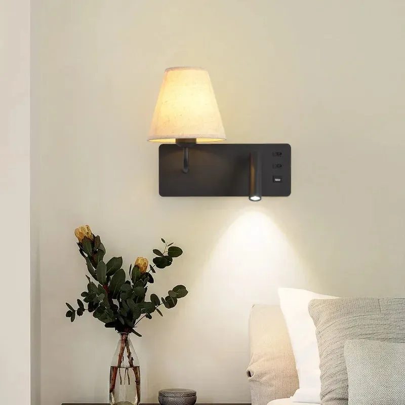 Parina Reading with USB Chargeable Wall Light