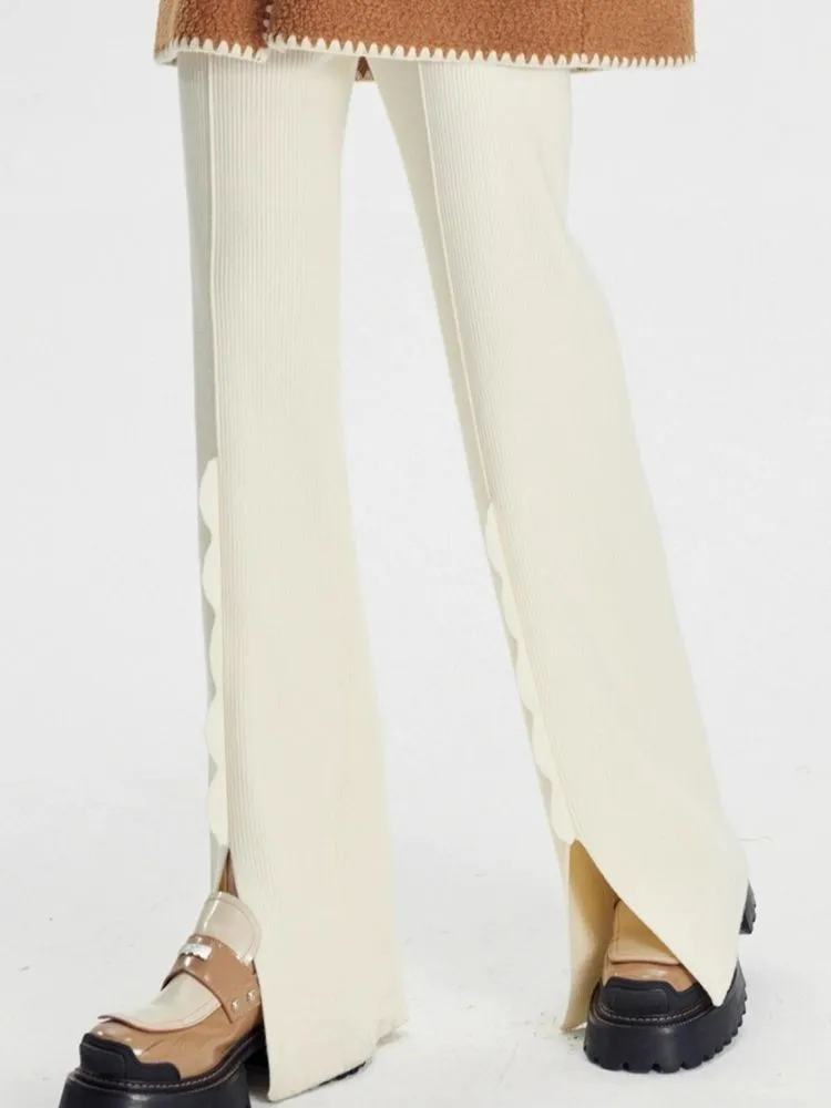 Petal slit knit pants【s0000003971】