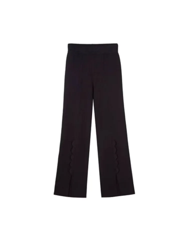 Petal slit knit pants【s0000003971】