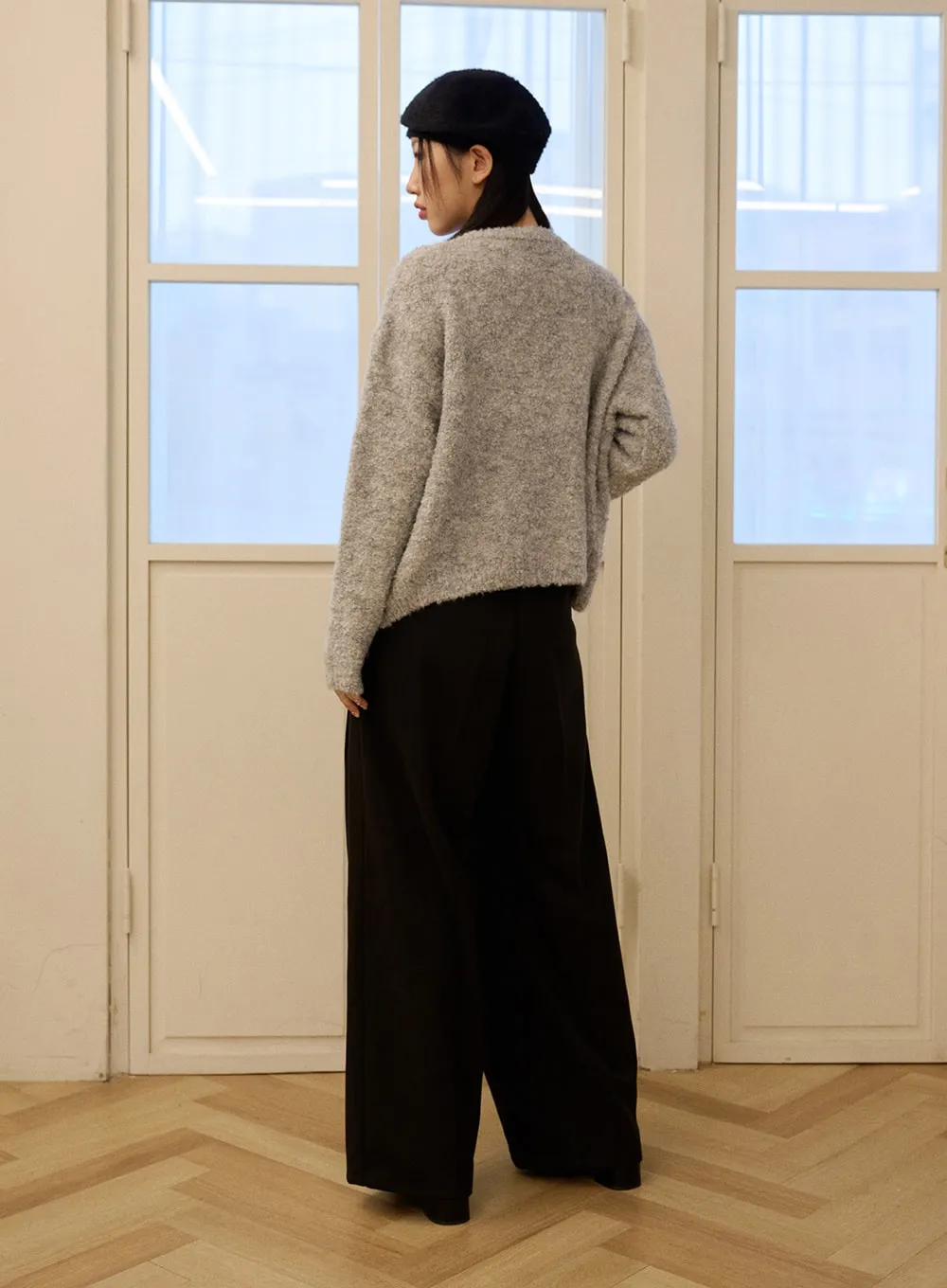 Plush Pocketed Knit Cardigan OD327