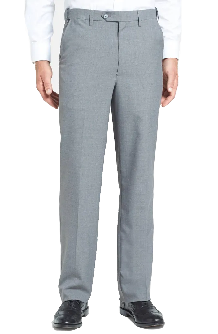 Polyester Wool Tropical<br>Flat Front<br>Long Rise