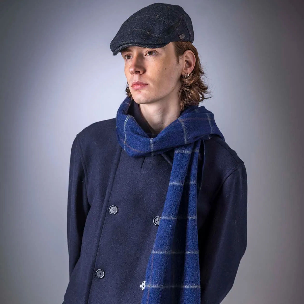 Pure Wool Box Check Scarf