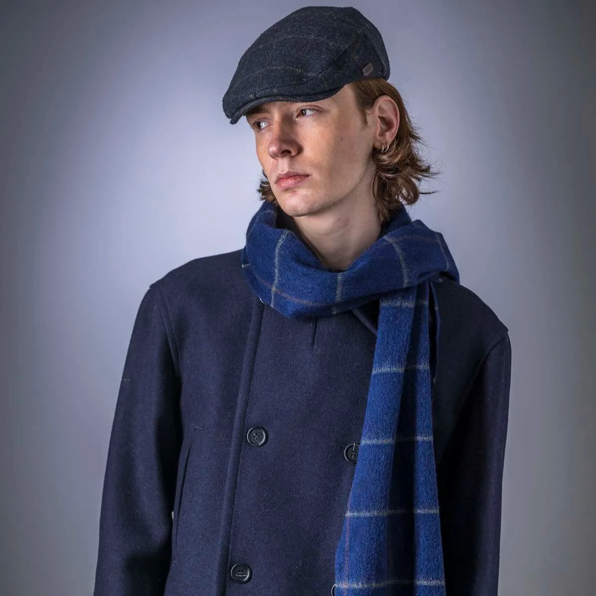 Pure Wool Box Check Scarf