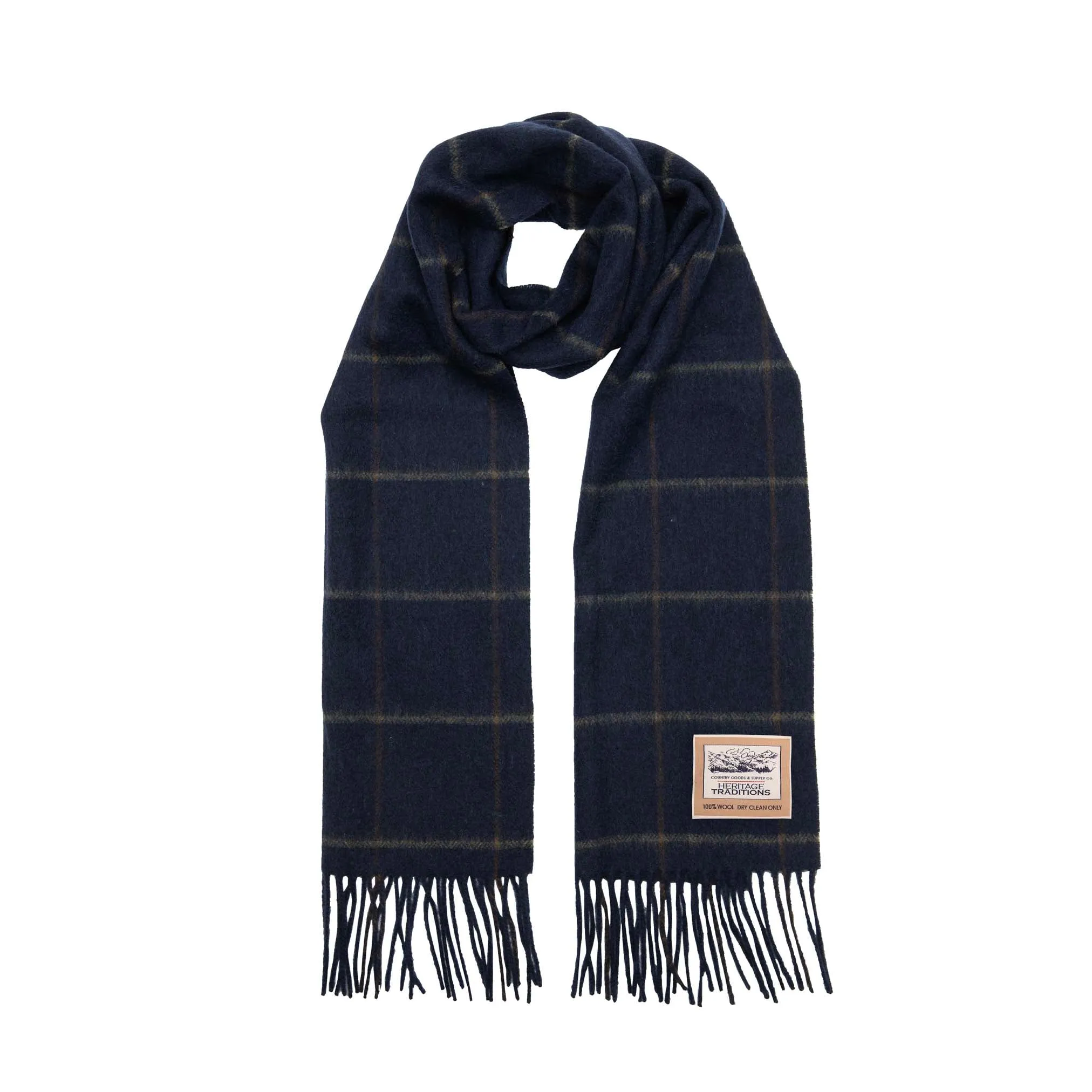 Pure Wool Box Check Scarf