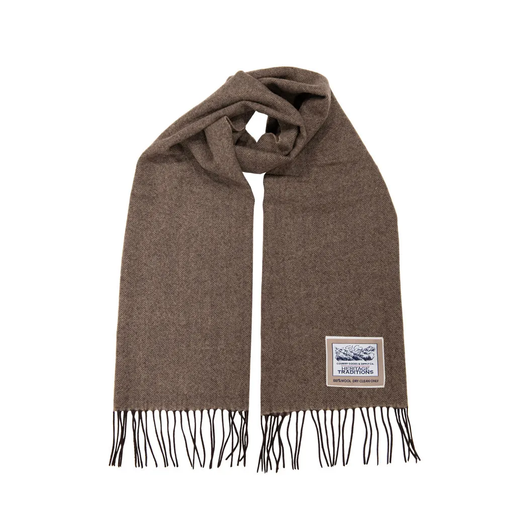 Pure Wool Herringbone Scarf