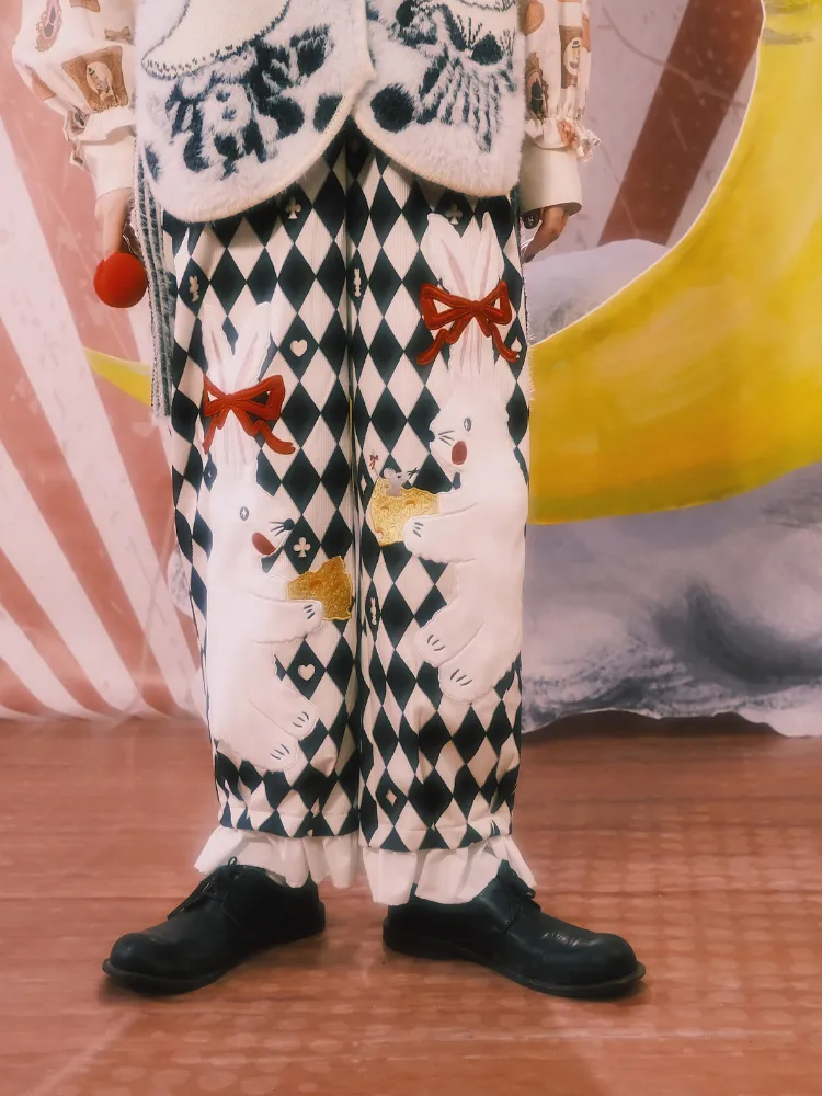 Rabbit print loose pants【s0000001201】