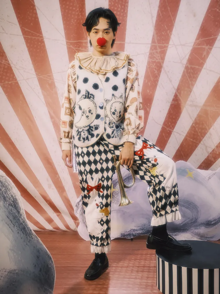 Rabbit print loose pants【s0000001201】