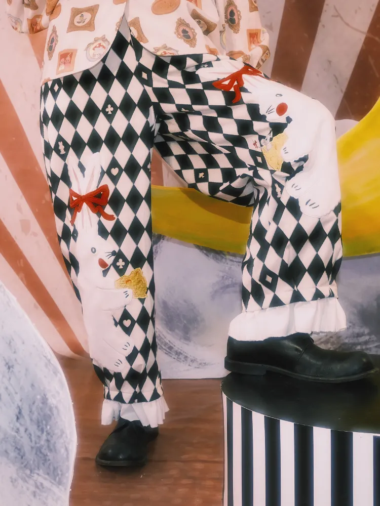 Rabbit print loose pants【s0000001201】