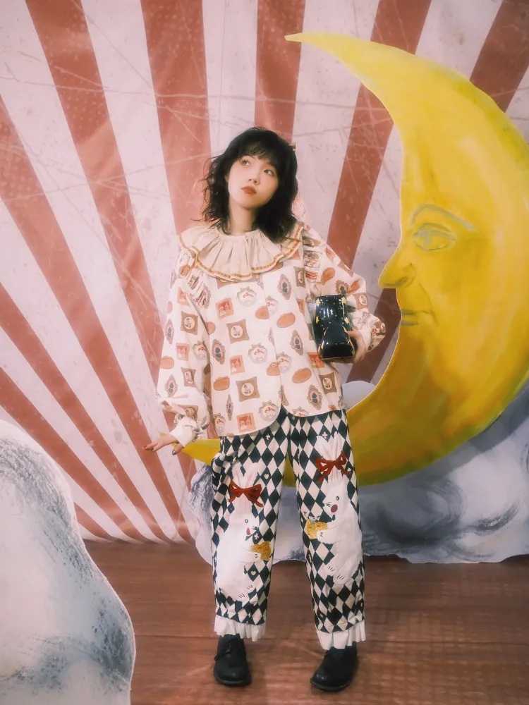 Rabbit print loose pants【s0000001201】