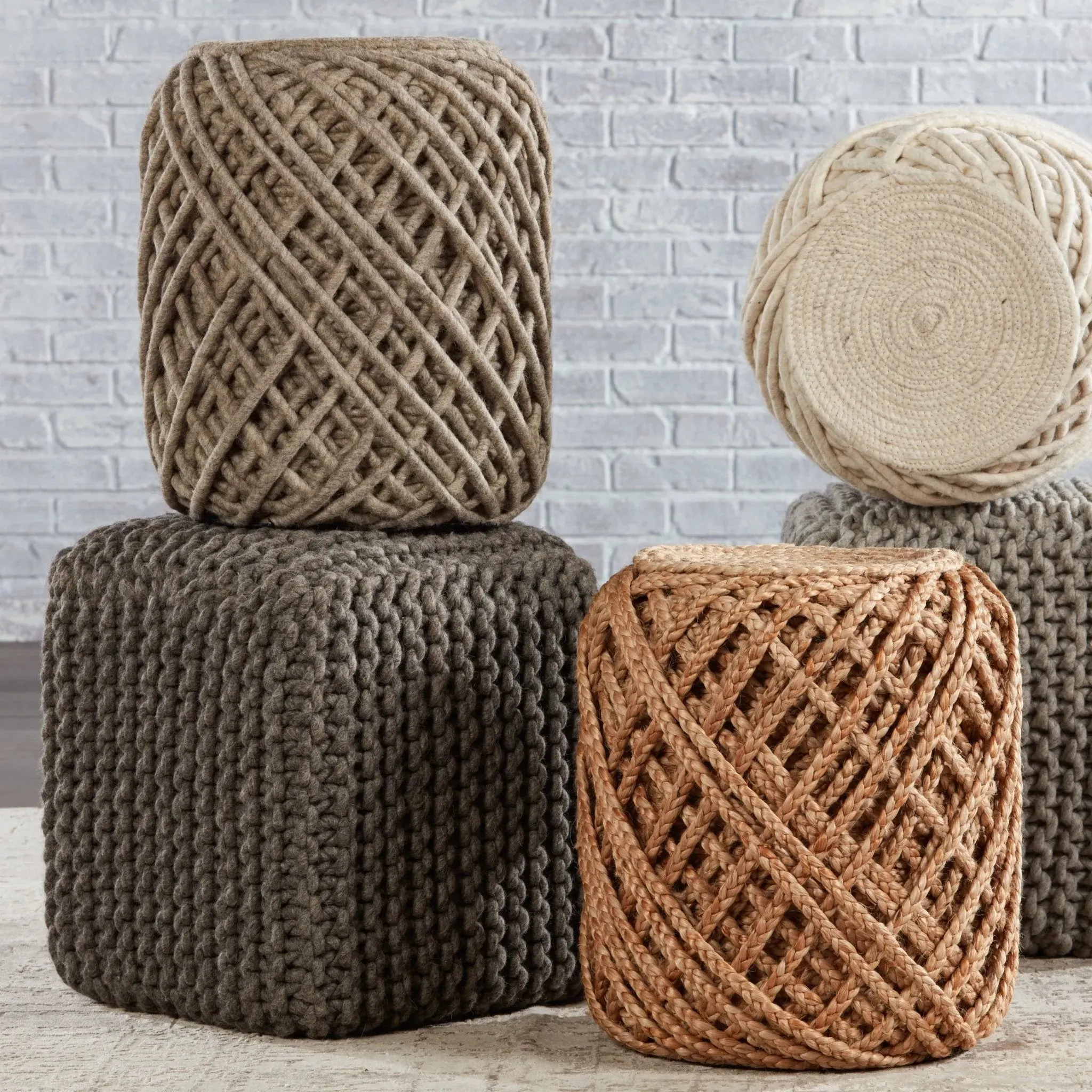 Scandinavia SCP17 Grey Pouf