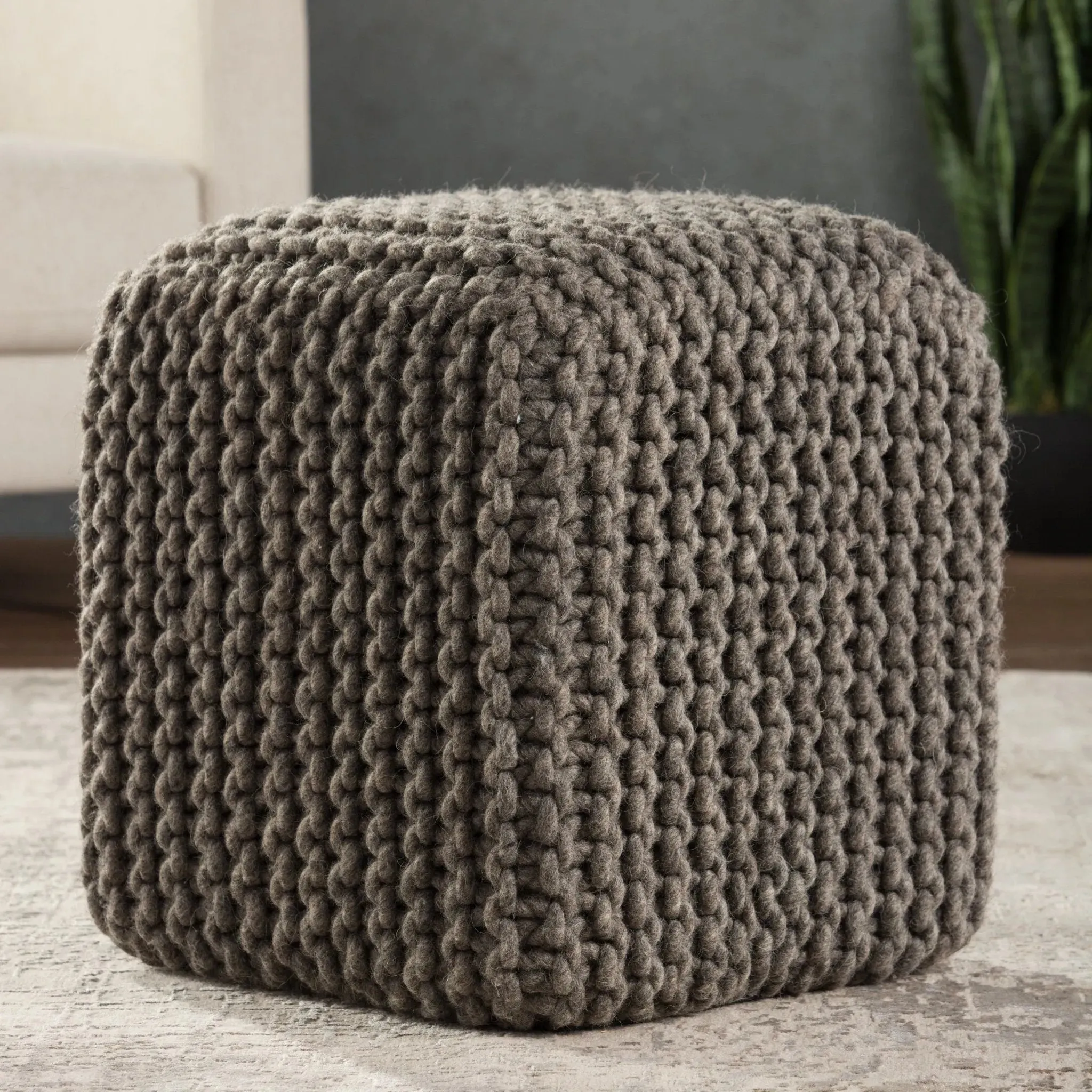 Scandinavia SCP17 Grey Pouf