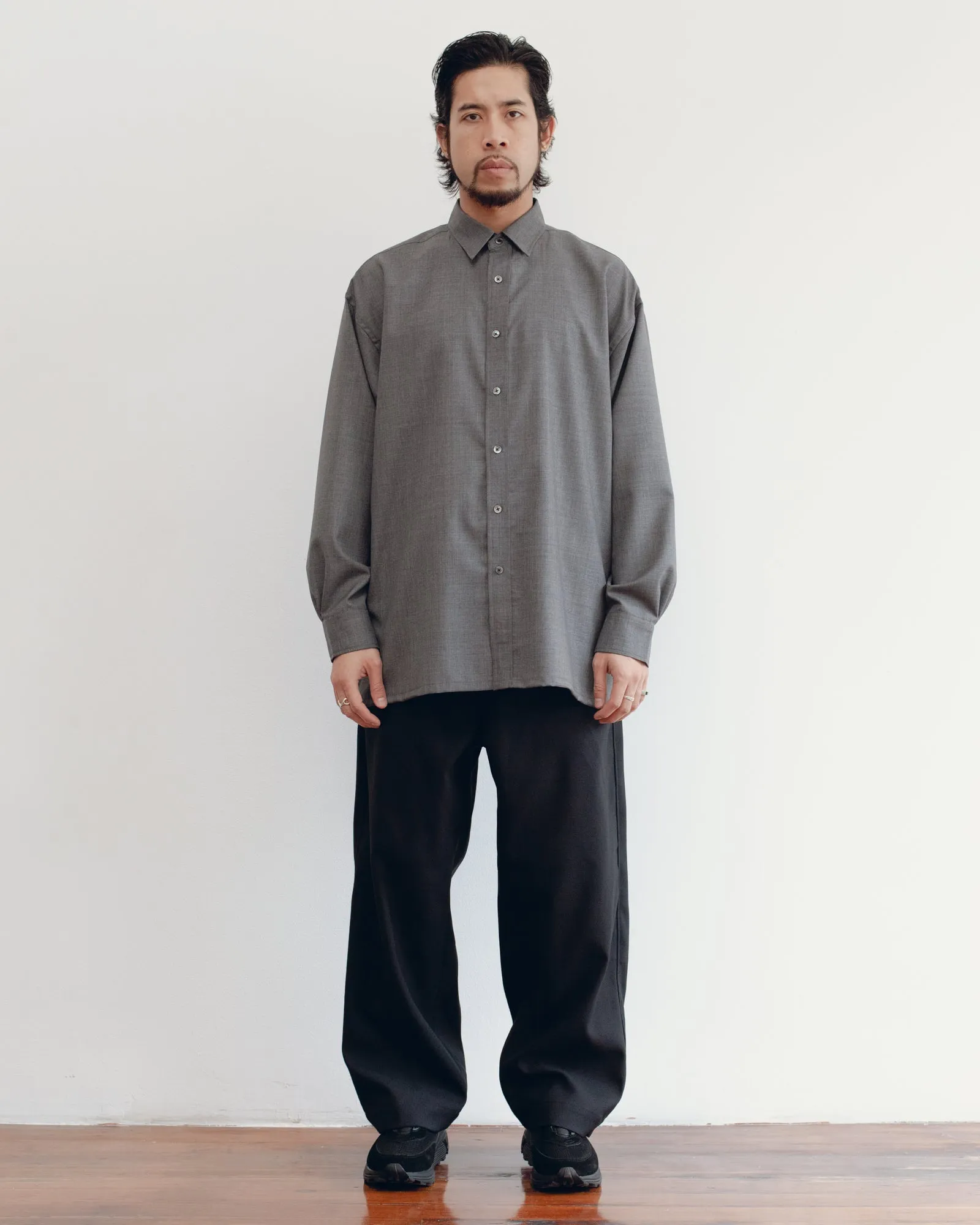 Signature Shirt - Super100's Wool - Grey