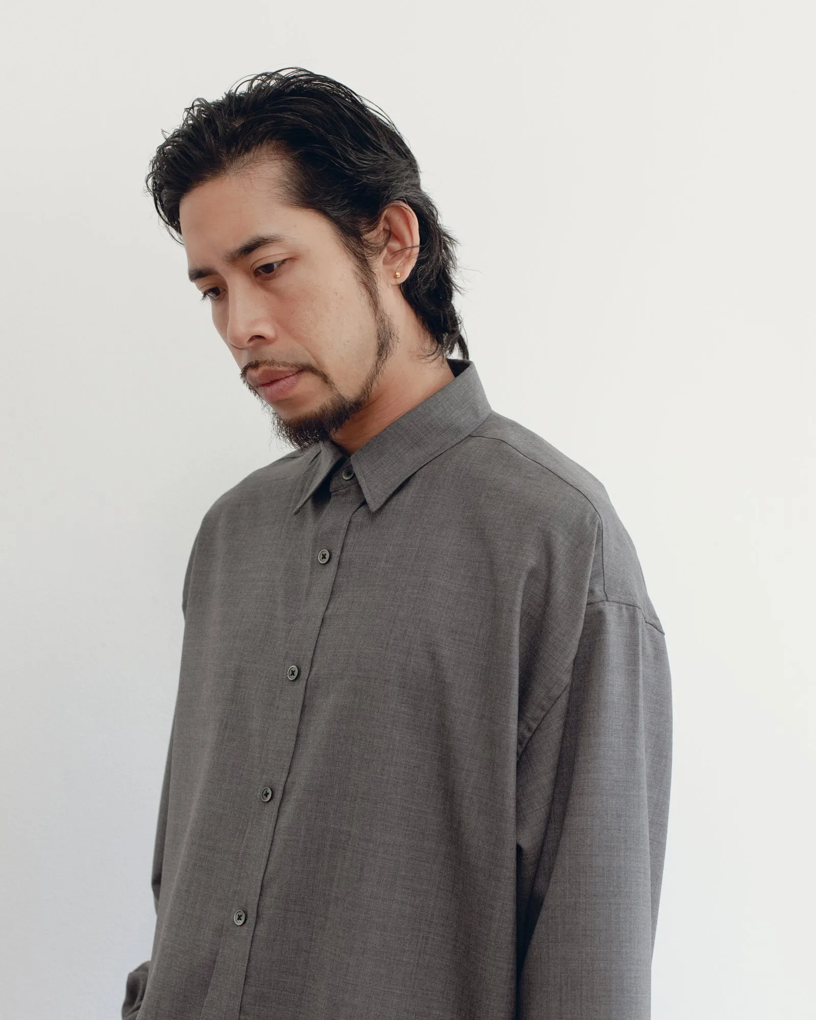 Signature Shirt - Super100's Wool - Grey