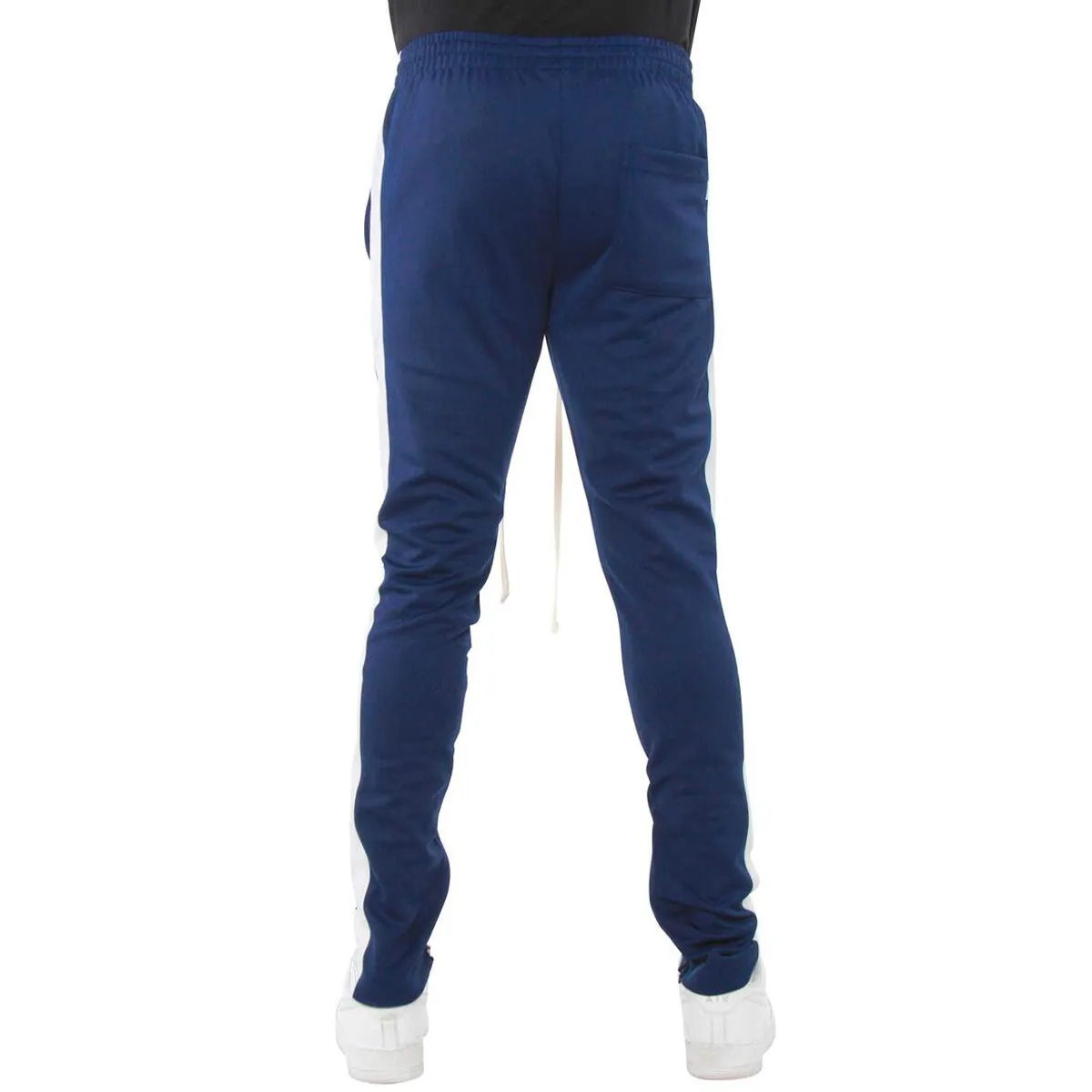 Slim Track Pants - Navy / Ivory