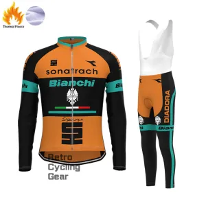 Sonatrach Bianchi Fleece Long Cycling Kits
