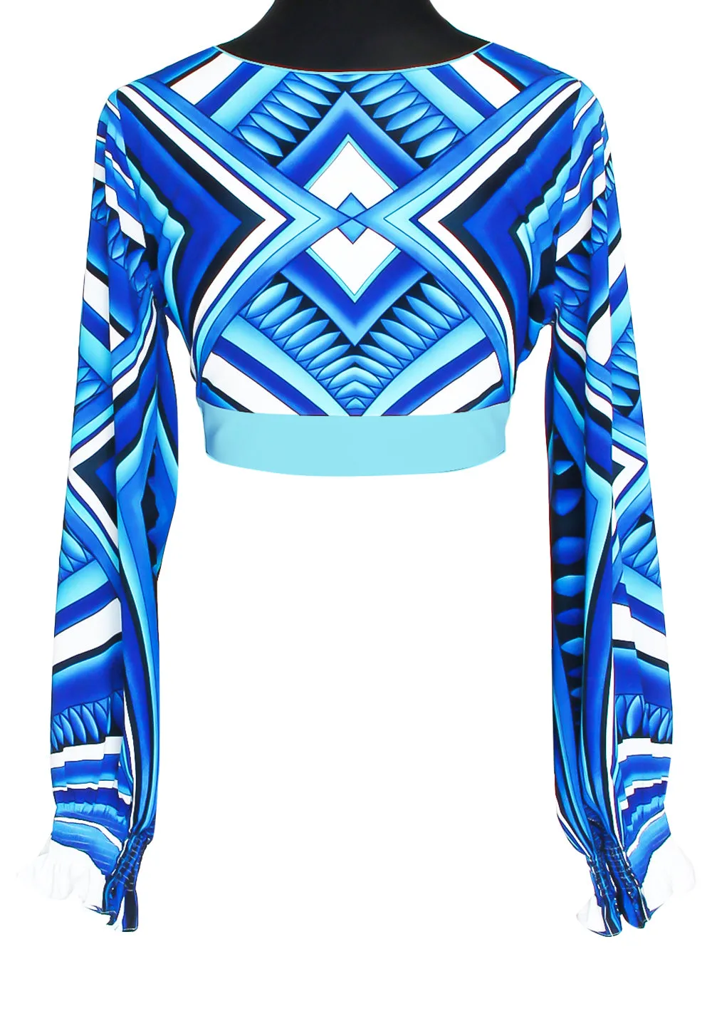 Tribal - Panacea Crop Top (Baby Blue)