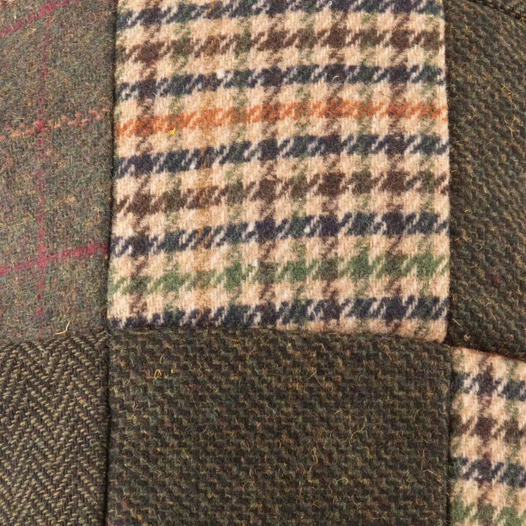 Tweed Patchwork Flat Cap