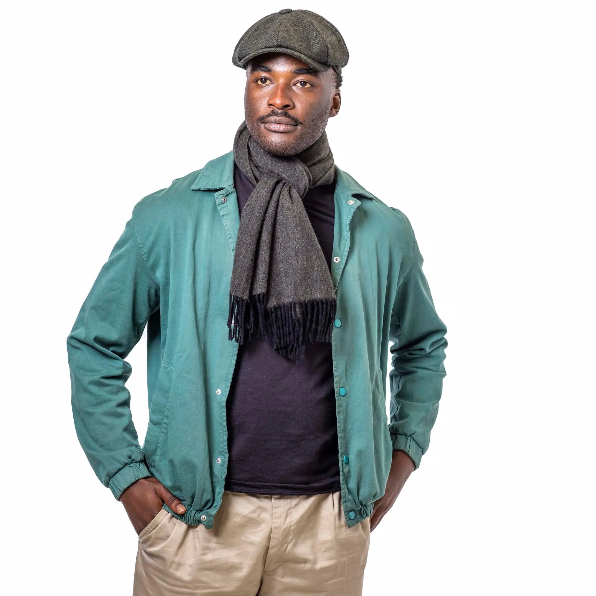 Tweed Patchwork Newsboy Cap