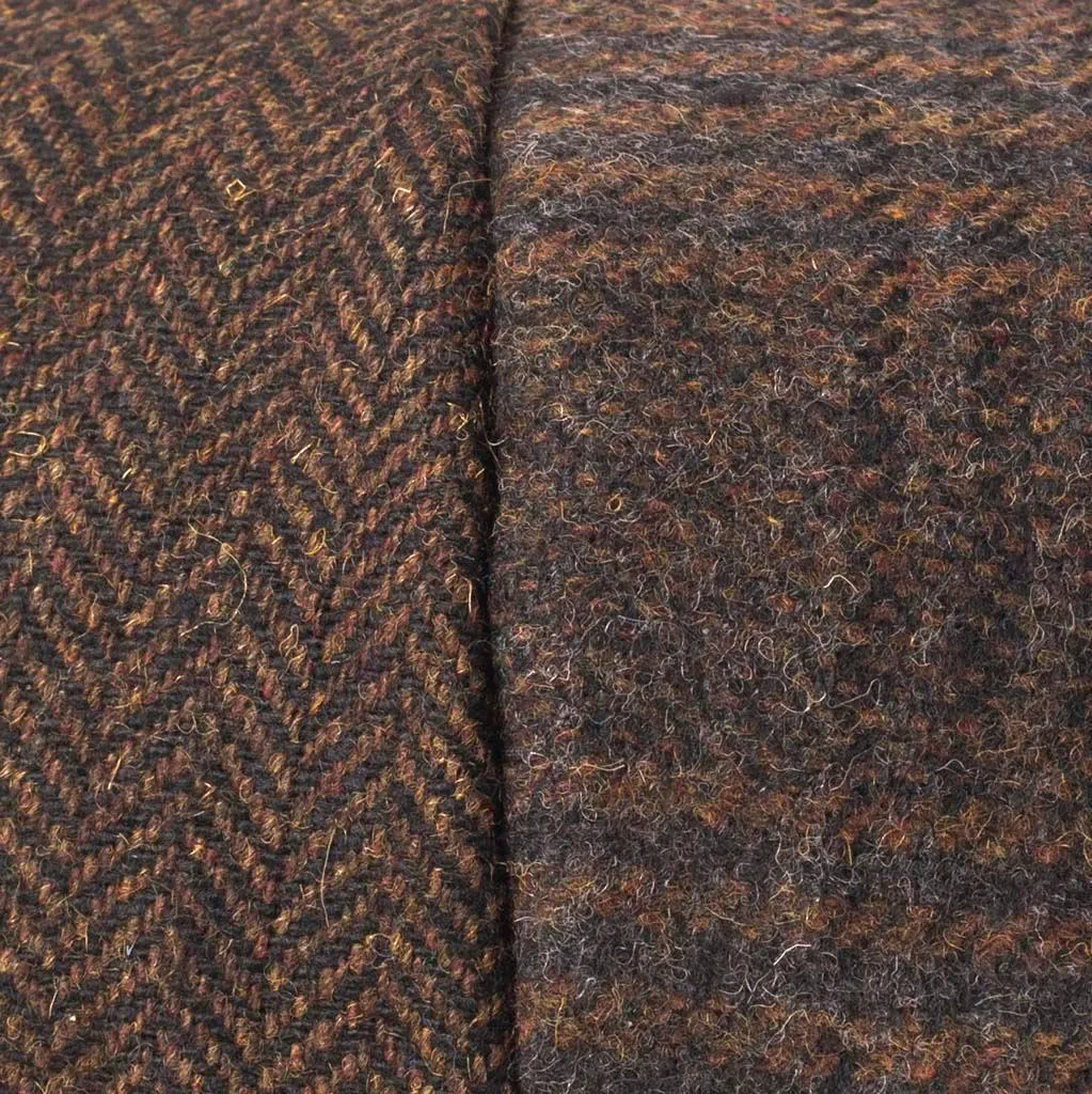 Tweed Patchwork Newsboy Cap