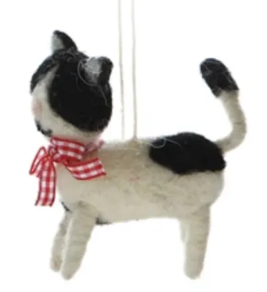 Wool Felt Kitten Ornament
