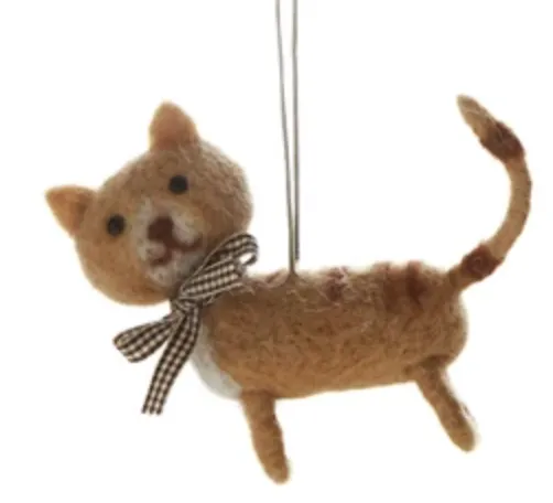 Wool Felt Kitten Ornament